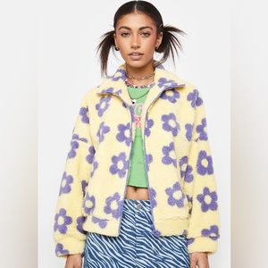 Pretty Garbage Flowered Zip up